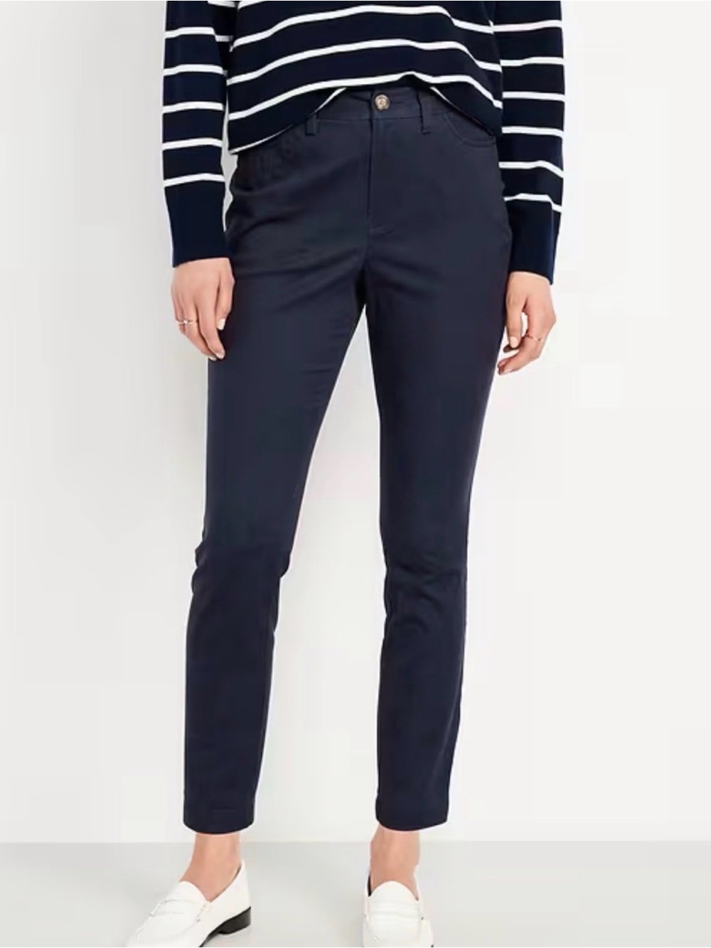 Old Navy Navy Slim Cropped Ankle Pants